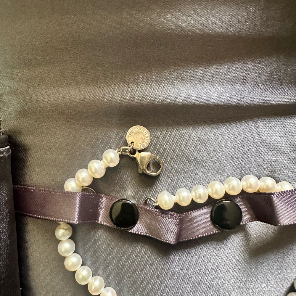 Tiffany & Co. Pearl and Black Necklace